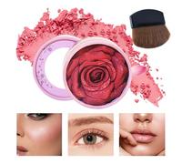 Blush de Maquillage,10ml Design 3D Pétale de Rose Couleur à Intensité Variable - Poudre De Fard À Joues,Pour Voyage Déplacement Professionnel Maison École Petite Amie Épouse Amie Sœur Fille
