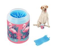 Blush Flamingo in Water Art Réutilisable Chien Pied Cleaner Cup Soft Silicone Brush Essential For All Pets Owners for Dogs Cats
