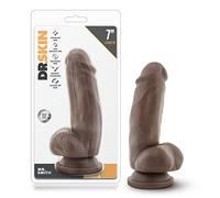 BLUSH Gode Ventouse avec Testicules Dr. Skin Chocolat 17 cm Chocolate