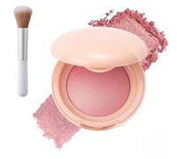 Blush illuminateur cuit au four pour joues, blush en poudre lumineuse à pincer doux, finition naturelle - Couleur, forme, contour et surbrillance à construire (03#)