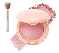 Blush illuminateur cuit au four pour joues, blush en poudre lumineuse à pincer doux, finition naturelle - Couleur, forme, contour et surbrillance à construire (06#)