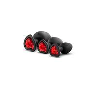 Blush - Kit d’Entraînement Luxe Bling Plugs Noir avec Pierres Rouges
