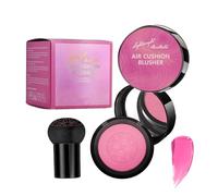 Blush liquide à coussin d'air avec miroir | Applicateur de champignons soyeux Teinte naturelle des joues pour un visage élégant sans effort tout au long de la journée et un éclat éclatant