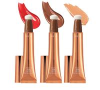 Blush Liquide | Blush Liquide Visage Bâton Applicateur | 3 Pièces Bronzer Haute Pigmentation, Maquillage Visage Léger Résistant Aux Traces Et Lumière Fusionnable