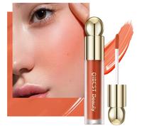 Blush liquide pour les joues, léger, naturel, formule crémeuse et soyeuse, velours très pigmenté, éclaircissant, maquillage blush résistant à l'eau, longue tenue (05#ORANGE)