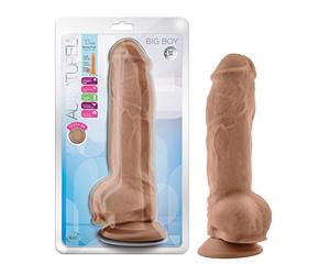 Blush Novelties Au Naturel Big Boy Réaliste 10 pouces Ventouse Harnais Compatible FlexiShaft Sensa Feel Gode Sex Toy pour Hommes Femmes Couples Moka