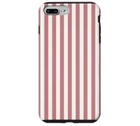 Blush Pink & Dusty Pink Stripes Geometric Vertical Lines Coque pour iPhone 7 Plus/8 Plus