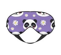 Blushing Masque de Sommeil Imprimé Panda Géant Avec Sangle Réglable Confortable Couverture des Yeux pour Voyage, Yoga, Sieste, Sommeil & Relaxation