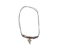 BLUSUPERSHOP 1 collier Art p5, pendentif véritable dent de requin de 1 à 1,5 à 2,5 cm environ. Ils sont toujours différents et cordon réglable tribal unisexe