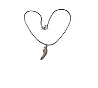 BLUSUPERSHOP Collier réglable corde 45 50 cm avec pendentif perroquet ara amazon cône pullo plume oiseau TAU TAO ETNICA TRIBALE fabriqué en Italie cadeau pour amoureux des animaux exotiques amphibiens
