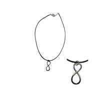 BLUSUPERSHOP Collier réglable corde 45 50 cm avec symbole de l'Amour infini de 3 cm de hauteur exotique taille sur la photo A7 TAU TAO ETNICA TRIBALE Fabriqué en Italie cadeau