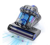 Blutan B Mitefree X3 Aspirateur anti-acariens avec 3 gobelets et 6 niveaux de filtration cyclonique, stérilisation UV, air chaud, affichage LED, > 10 kPa pour matelas, canapés, nettoyant sans produits