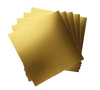 BLUVLY 5pcs Tôle D'aluminium, 20cm × 20cm Anodisé Doré Anodisé Couleur Vierge Marquage Laser Gravure Mince Plaque D'aluminium Modèle Architectural Logo Architectural (Size : 200X200X0.5mm)