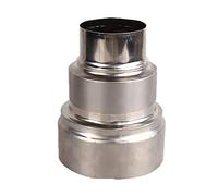 BLUVLY Réducteur De Tuyau De Poêle en Acier Inoxydable Ø 100mm À Ø 60mm, Joint De Conversion De Conduit De Cheminée, Réduction De Tuyau De Raccordement De Cheminée for Chauffe-Eau Cheminées