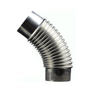 BLUVLY Tuyau D'échappement De Cheminée Coudé À 45 °, 60mm, 2,36 Pouces, Adaptateur De Conduit De Cheminée en Acier Inoxydable, Coude De Tuyau De Poêle, Tuyau De Fumée Résistant À La Chaleur