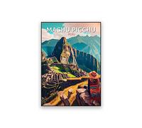 Bluvos Toile peinture Machu Picchu voyage affiche moderne pérou histoire paysage voyage impression Vintage maison lecture salle bureau décor (Color : TP3126, Size : 50x70cm no frame)