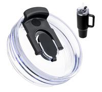 Bluwing Couvercle de rechange pour gobelets Stanley Quencher 2.0 et ProTour de 1200 ml, couvercle anti-déversement pour gobelet Stanley Cup (noir)