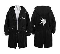 Bluxir Monst-er Hunt-er Trench-Coat, Classique Veste Poids Léger, Blouson Jacket Slim Fit Automne Hiver, Hiver(Black 2,S)