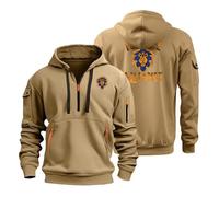 Bluxir Sweatshirts Homme World of Warcra-ft, Sweatshirt à Capuche à Manches Longues avec Imprimé, Sweat à Capuche pour Hiver et Automne, shirt(Khaki,M)