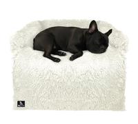 bluzelle Panier & Canapé Chien - Protection Imperméable pour Chiens Petits & Moyens - Tapis Peluche Lavable - COUCHMATE (102x85cm) - Marque Allemande, Couleur:Creme