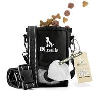 bluzelle SnackKeeper Sac Friandises Chien, Pochette Friandise Fermeture Magnétique, Conteneur Croquettes 650ml, Sac Promenade Distributeur Sac à Crottes, Sacoche Dressage, Couleur:Noir