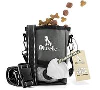 bluzelle SnackKeeper Sac Friandises Chien, Pochette Friandise Fermeture Magnétique, Conteneur Croquettes 650ml, Sac Promenade Distributeur Sac à Crottes, Sacoche Dressage, Couleur:Gris