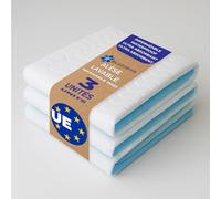 BLUZIMAN® Alèse Imperméable Protege Matelas Absorbant Impermeable Fabriqué en Europe, Alese Lavable Oeko-TEX Lit Enfants Adultes Protection pour Incontinence (50x90cm, Pack 3)