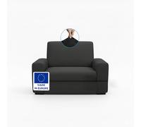BLUZIMAN® Housse Canapé 1 Place, Couvre Canapé Fabriqué en Europe, Fauteuil Protege Canape, Housse de Canapé Extensible Accoudoir, Tissu Premium (Une Place, Noir-Blanc)
