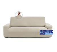 BLUZIMAN® Housse Canapé 2 Places, Couvre Canapé Fabriqué en Europe, Fauteuil Protege Canape, Housse de Canapé Extensible Accoudoir, Tissu Premium (Deux Places, Lin)