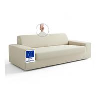 BLUZIMAN® Housse Canapé, Couvre Canapé Fabriqué en Europe, Protege Canape, Housse de Canapé Super Extensible Accoudoir (Ivoire, 3 Places (170-220cm de Largeur))