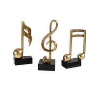 BLWOTMOR 3 Pièces Figurine Note Musique en Métal Ajré Décoration Note Musique Ajrée Autoportant Figurine Musicale sur Pied pr Entrée