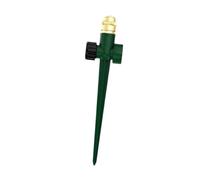 BLWOTMOR Arroseur de Pelouse Équipé d'une Buse Laiton Rotation Complète Base à Planter Zinc Automatisée pour Irrigation Jardins Pelouses Vergers Terrasses, Vert