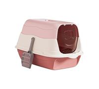 BLWOTMOR Bac à Litière Chat Enceinte Fermée Toilette Plateau avec Porte Matériau Léger Nettoyage Simple pour Chats D'Intérieur Décoration Maison Cadeau, Rose