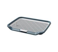 BLWOTMOR Bac à Litière Chat Toilette pour Chiens Plateau D'Entraînement Grille Séparatrice Pieds Antidérapant Design Multifonction Polypropylène Adapté Aux Pet, Bleu