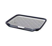 BLWOTMOR Bac à Litière Chat Toilette pour Chiens Plateau D'Entraînement Grille Séparatrice Pieds Antidérapant Design Multifonction Polypropylène Adapté Aux Pet, Marine