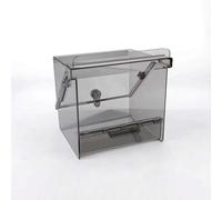 BLWOTMOR Bainoire pour Oiseaux Bain Mangeoire Cage Paroisse Accessoire Volière Maison Baignoire Suspendue Étanche Pet Boîtier, Array, Noir Transparent, Baignoire Panoramique, Noir Transparent