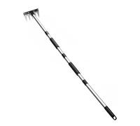 BLWOTMOR Binette Rotative en Acier Inoxydable Outil de Jardin Râteau Cultivateur Sarcloir à Dents Aiguisées Antirouille Manche Réglable et Sections Amovibles , 5 Teeth