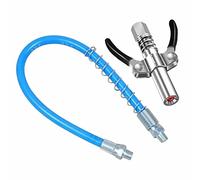 BLWOTMOR Buse Raccord Double Poignée Libération Rapide Pointe Économie Main Fitting Adaptateur Tête Métal Résistant Convient Atelier Intervention, Buse et Tuyau de 30 cm