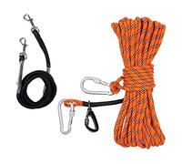 BLWOTMOR Câble d'attache pour Chien de 15 Mètres avec Anneau en D, Laisse de Promenade pour Parcs, Forêts et Camping