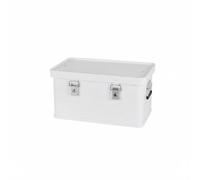 BLWOTMOR Coffre de Rangement en Aluminium Valise Caisse Boîte Construction Rivetée Résistante aux Chocs Grande Capacité pour Outils et Équipements Surface, Blanc, Nouvelle Version