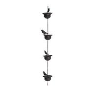 BLWOTMOR Collecteur d'eau de Pluie Extérieur en Fer avec Coupelles pour Oiseaux, en Forme de Chaîne de Pluie, Adapté Aux Cours, Pergolas et Lotissements, 60cm