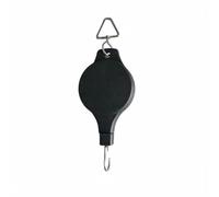 BLWOTMOR Crochet Suspendu Rétractable pour Plantes Poulie Support Système Rétractable pour Pots Suspendus Plastique et Métal 10 Kg 90 Cm Adapté à l'Arrosage, Noir, Crochet Fer Triangle