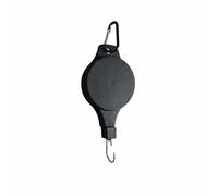 BLWOTMOR Crochet Suspendu Rétractable pour Plantes Poulie Support Système Rétractable pour Pots Suspendus Plastique et Métal 10 Kg 90 Cm Adapté à l'Arrosage, Noir, Crochet En Fer