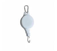 BLWOTMOR Crochet Suspendu Rétractable pour Plantes Poulie Support Système Rétractable pour Pots Suspendus Plastique et Métal 10 Kg 90 Cm Adapté à l'Arrosage, Blanc, Crochet En Fer