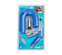 BLWOTMOR Ensemble de Dépoussiérage à Air avec Buse à Tuyau Spiralé En PU de 5 Mètres de Long, Siège Pneumatique Professionnel et, 5x8mm
