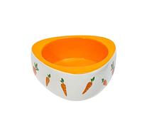 BLWOTMOR Feeder Bowl Bol pour Hamster Distributeur D'Aliments en Céramique Assiette Plateau Eau et Nourriture Support Antidérapant Adapté Aux Petits ANI,