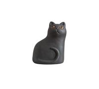 BLWOTMOR Figurine Chat Enfant Statue Statuette Sculpture Design Épuré en Béton Gris avec Forme Assise Adaptée au Salon Bureau Bibliothèque Décoration de Table, Big Eye Cat B