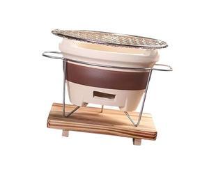 BLWOTMOR Four à Thé en Terre Multifonction, Barbecue de Bois, Chauffe-Bouilloire pour La Randonnée, Les Pique-niques, La Cuisine en Plein Air, 24x24cm