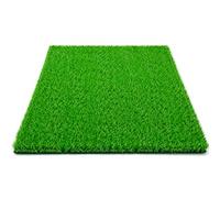 BLWOTMOR Gazon Synthétique Extérieur Tapis Pelouse Moquette Herbe Rendu Réaliste Texture Douce en Plastique Résistant à la Météo avec Drainage pour Surface, Vert, Size to 1