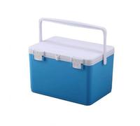 BLWOTMOR Glacière Isotherme Boîte Conteneur Coffre Construction Rigide avec Doublure PP et Couvercle Articulé Joint Étanche Fermeture Verrou Poignée, Bleu, 22L